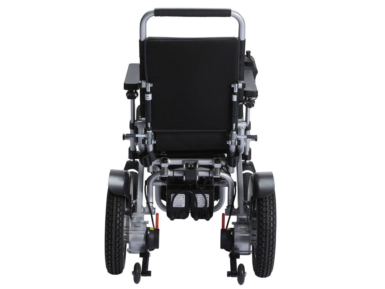 Bakfra visning av Eloflex K elektrisk rullestol