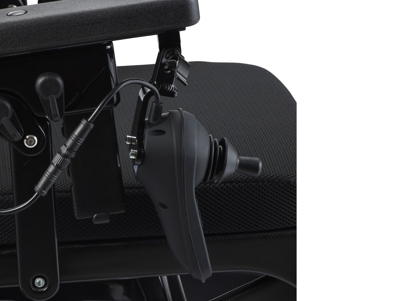 Joystick montert på armlene på Eloflex Z