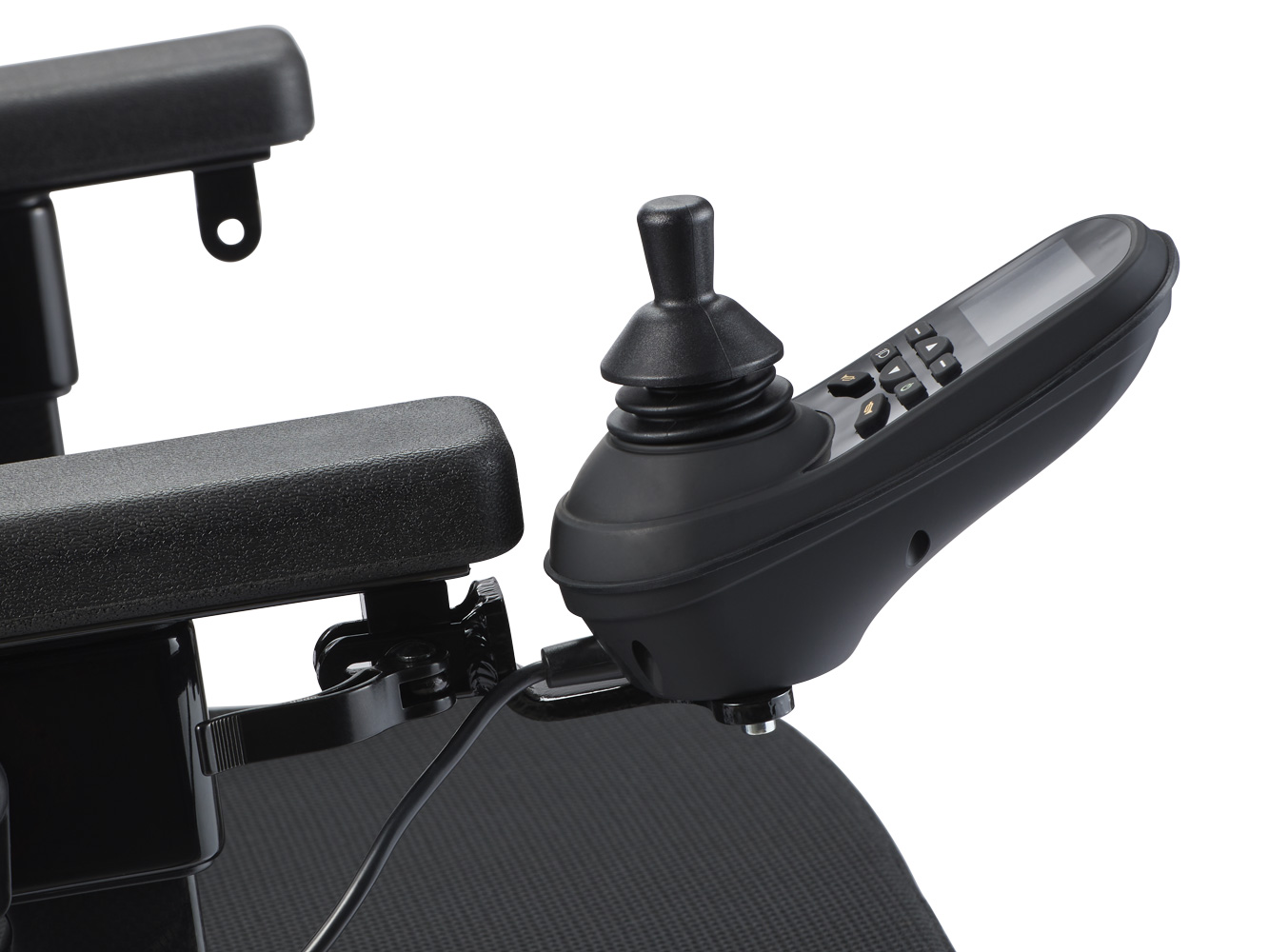 Joystick montert på armlene på Eloflex Z